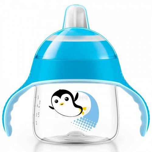 Tamanhos, Medidas e Dimensões do produto Copo Pinguim 200 Ml Azul Treinamento - Avent