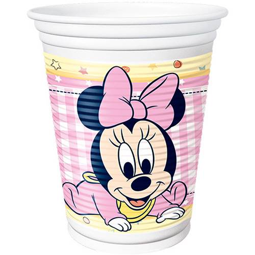 Tamanhos, Medidas e Dimensões do produto Copo Plástico 200ml Baby Mickey e Amigos Minnie com 8 Unidades - Regina Festas