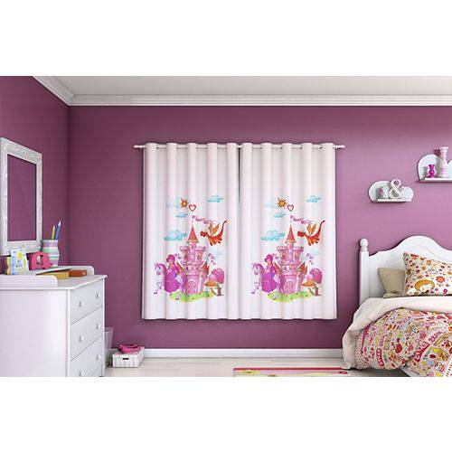 Tamanhos, Medidas e Dimensões do produto Cortina Princesa Kids Corta Luz 1,80x2,00m - Raimundi Store