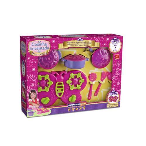 Tamanhos, Medidas e Dimensões do produto Cozinha Encantada das Princesas com 7 Peças Brinquemix Cep0100
