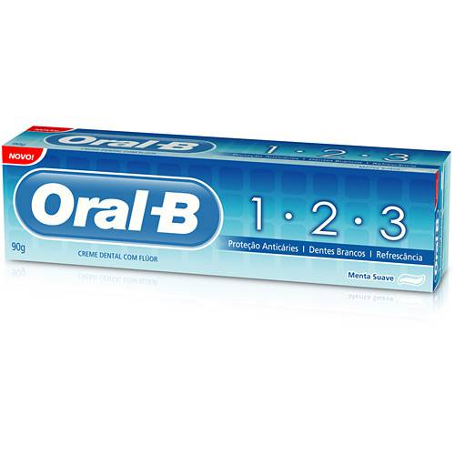 Tamanhos, Medidas e Dimensões do produto Creme Dental 1-2-3 Menta Suave 90g - Oral-B