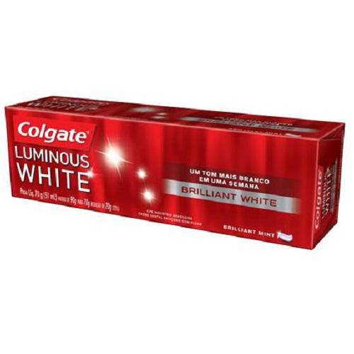 Tamanhos, Medidas e Dimensões do produto Creme Dental Colgate Luminous White Esmalte Brilhante 70g