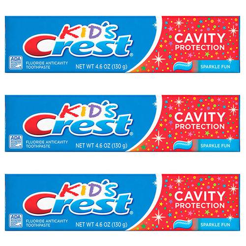 Tamanhos, Medidas e Dimensões do produto Creme Dental Crest Kids - Kit 03 Unidades