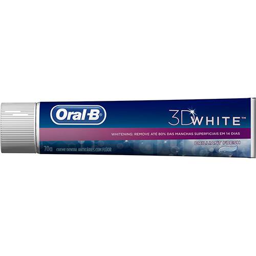 Tamanhos, Medidas e Dimensões do produto Creme Dental 3DWhite Brilliant Fresh 70g - ORAL-B