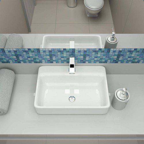 Tamanhos, Medidas e Dimensões do produto Cuba de Apoio para Banheiro Azalea 52cmx36cmx12cm Haus Branco
