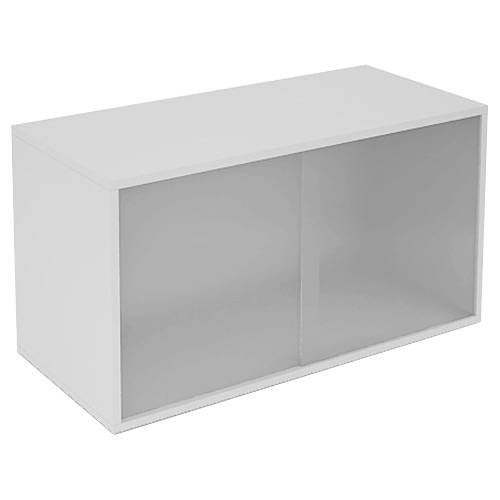 Tamanhos, Medidas e Dimensões do produto Cubo Decorativo Duplo BCB com 2 Portas de Vidro Branco - BRV