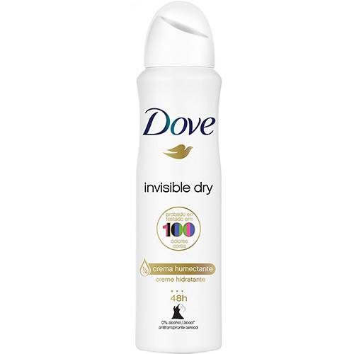 Tamanhos, Medidas e Dimensões do produto Desodorante Antitranspirante Aerosol Dove Invisible Dry 150ml