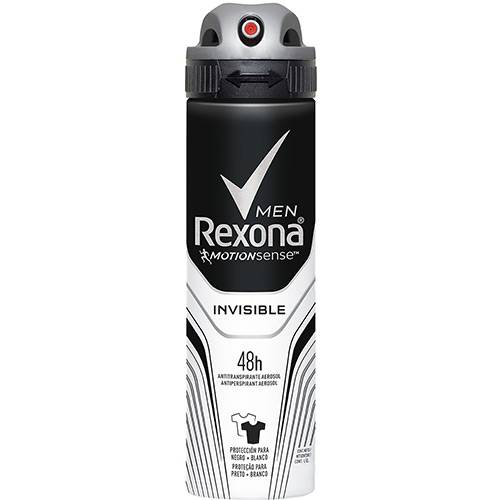 Tamanhos, Medidas e Dimensões do produto Desodorante Antitranspirante Aerosol Rexona Men Invisible 150ml
