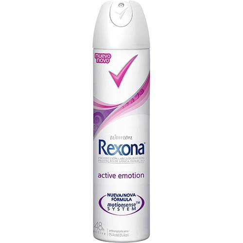 Tamanhos, Medidas e Dimensões do produto Desodorante Antitranspirante Aerosol Rexona Women Active Emotion 175ml