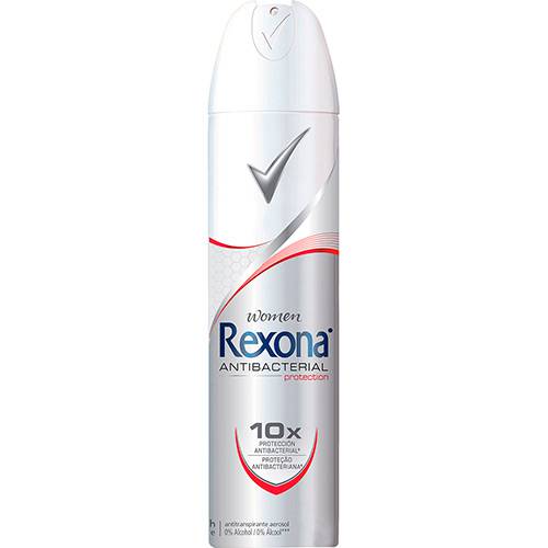 Tamanhos, Medidas e Dimensões do produto Desodorante Antitranspirante Aerosol Rexona Women Antibacterial Protection 175ml