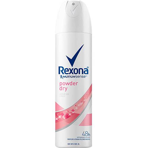 Tamanhos, Medidas e Dimensões do produto Desodorante Antitranspirante Aerosol Rexona Women Powder 150ml