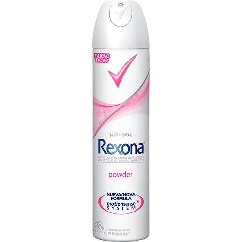 Tamanhos, Medidas e Dimensões do produto Desodorante Antitranspirante Aerosol Rexona Women Powder 175ml