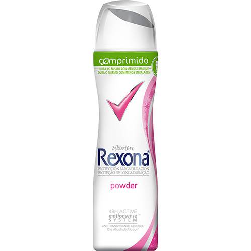 Tamanhos, Medidas e Dimensões do produto Desodorante Antitranspirante Aerosol Rexona Women Powder Comprimido 85ml