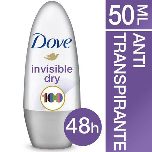 Tamanhos, Medidas e Dimensões do produto Desodorante Dove Roll On Invisible Dry Feminino 50ml