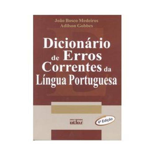 Tamanhos, Medidas e Dimensões do produto Dicionário de Erros Correntes da Língua Portuguesa - 4ª Edição 2003