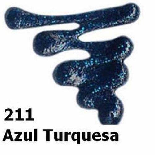 Tamanhos, Medidas e Dimensões do produto Dimensional Relevo 3d Color Glitter 35ml Acrilex Azul Turquesa 211