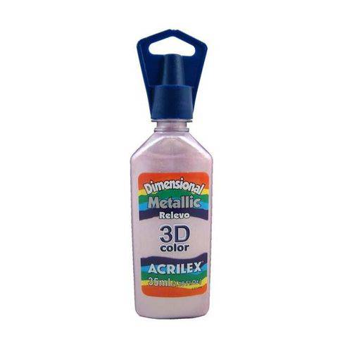 Tamanhos, Medidas e Dimensões do produto Dimensional Relevo 3d Color Metallic 35ml Acrilex Rosa Antigo 828