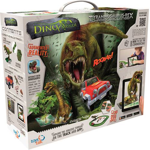 Tamanhos, Medidas e Dimensões do produto Dino-Mundi Fúria T-Rex 120 Peças - Fun