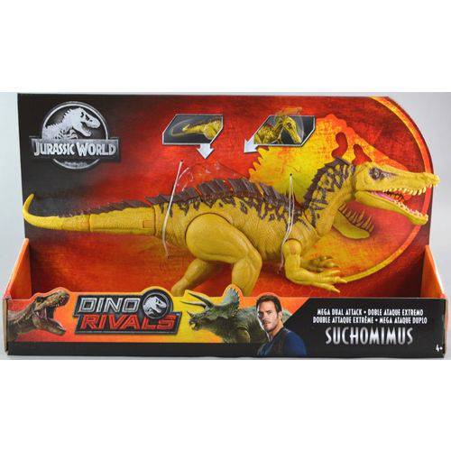 Tamanhos, Medidas e Dimensões do produto Dinossauro Figura Jurassic World Dino Rivals Mega Ataque Duplo Suchomimus GDL05/GDL07 - Mattel