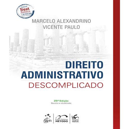 Tamanhos, Medidas e Dimensões do produto Direito Administrativo Descomplicado - 25 Ed