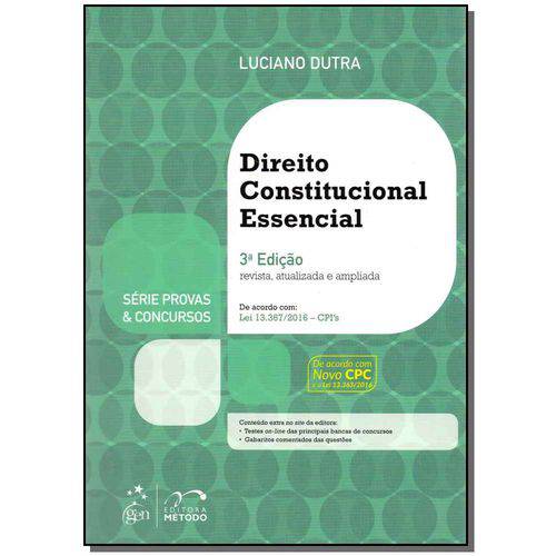 Tamanhos, Medidas e Dimensões do produto Direito Constitucional Essencial - 03ed/17
