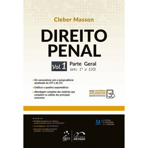 Tamanhos, Medidas e Dimensões do produto Direito Penal - Parte Geral - Volume 1 - 12ª Edição - 2018