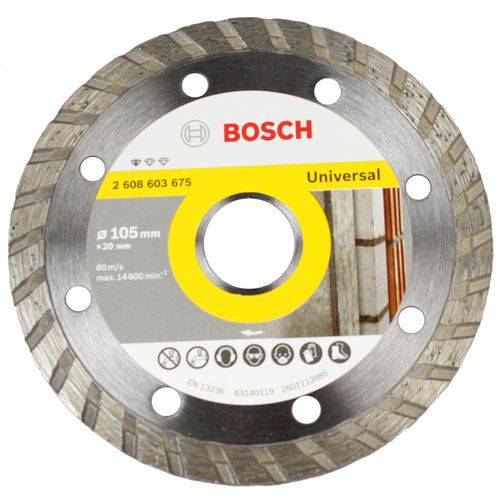 Tamanhos, Medidas e Dimensões do produto Discos Diamantado Standard Turbo Universal 105mm 2608603675 - Bosch