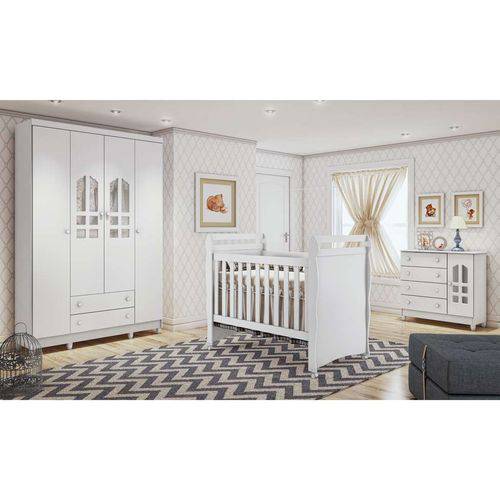 Tamanhos, Medidas e Dimensões do produto Dormitório Decorado Infantil Selena Ii Unissex Branco
