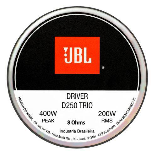 Tamanhos, Medidas e Dimensões do produto Driver Jbl D250 Trio 200w Rms 8 Ohms