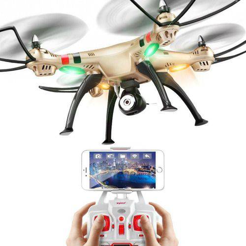 Tamanhos, Medidas e Dimensões do produto Drone Syma X8HW Wifi FPV RC Quadricóptero 4CH 6-Aixs Câmera 2.0MP HD