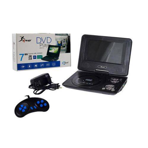 Tamanhos, Medidas e Dimensões do produto DVD 7 Portátil com Game,Leitor Sd Card,USB, Rádio Fm Kp-D114
