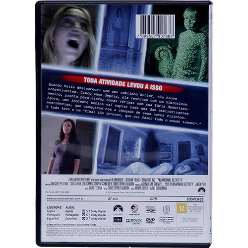 Tamanhos, Medidas e Dimensões do produto DVD - Atividade Paranormal 4