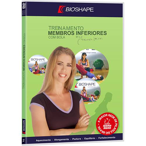 Tamanhos, Medidas e Dimensões do produto DVD - Bioshape - Treinamento Membros Inferiores com Bola - Ivana Henn