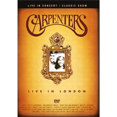 Tamanhos, Medidas e Dimensões do produto DVD Carpenters: Live In London