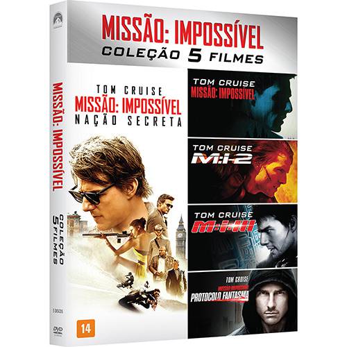 Tamanhos, Medidas e Dimensões do produto DVD - Coleção - Missão: Impossível 1-5 (5 Discos)