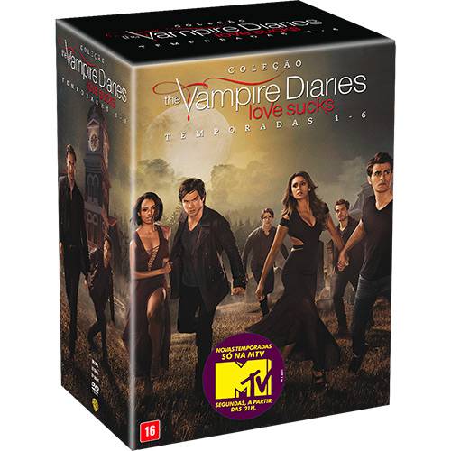 Tamanhos, Medidas e Dimensões do produto DVD - Coleção The Vampire Diaries: Love Sucks - Temporadas 1-6 (30 Discos)