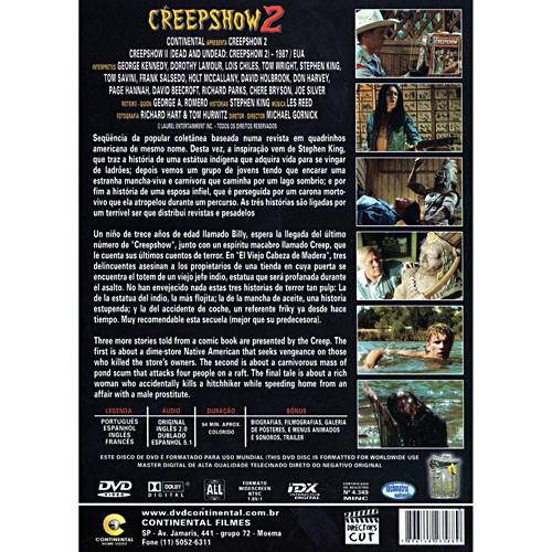 Tamanhos, Medidas e Dimensões do produto DVD Creepshow 2