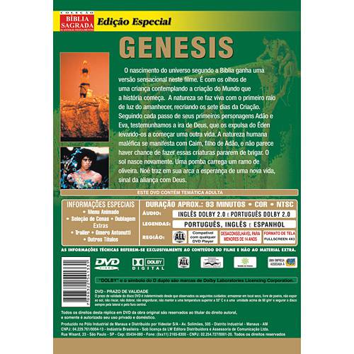 Tamanhos, Medidas e Dimensões do produto DVD Genesis