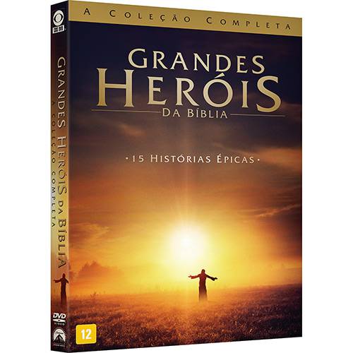 Tamanhos, Medidas e Dimensões do produto DVD - Grandes Heróis da Bíblia - 15 Histórias Épicas - a Coleção Completa (4 Discos)