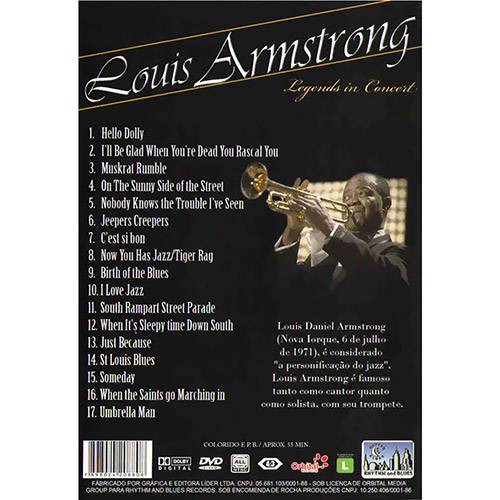 Tamanhos, Medidas e Dimensões do produto DVD Louis Armstrong: Legends In Concert