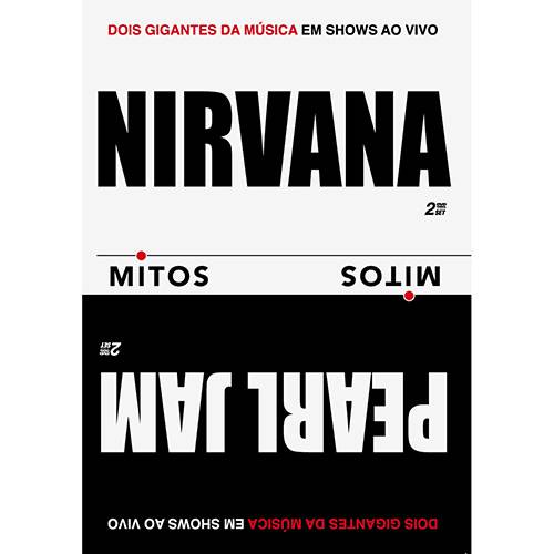 Tamanhos, Medidas e Dimensões do produto DVD - Nirvana & Pearl Jam - Série Mitos - Dois Gigantes da Música em Shows ao Vivo (2 Discos)