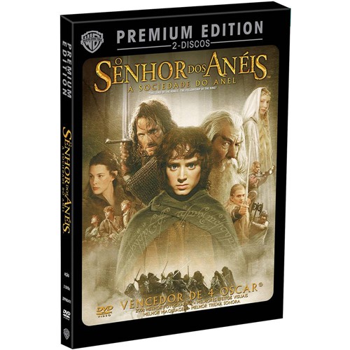 Tamanhos, Medidas e Dimensões do produto DVD - o Senhor dos Anéis - a Sociedade do Anel - Premium Edition (Duplo)