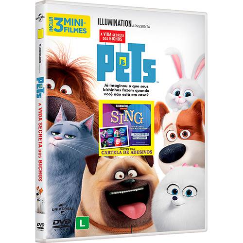 Tamanhos, Medidas e Dimensões do produto DVD Pets : a Vida Secreta dos Bichos
