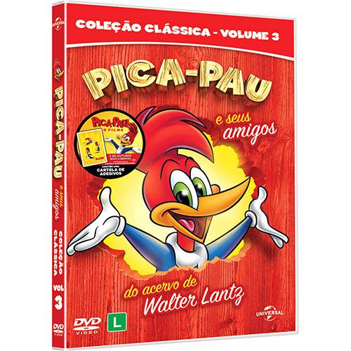 Tamanhos, Medidas e Dimensões do produto DVD - Pica-Pau e Seus Amigos - Vol. 3