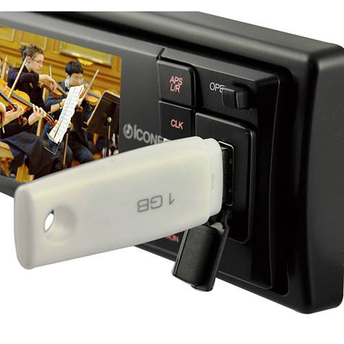Tamanhos, Medidas e Dimensões do produto DVD Player Automotivo Ícone DV1307 Tela 3''- Rádio AM/FM, Entradas USB, SD, AUX e P/câmera de Ré