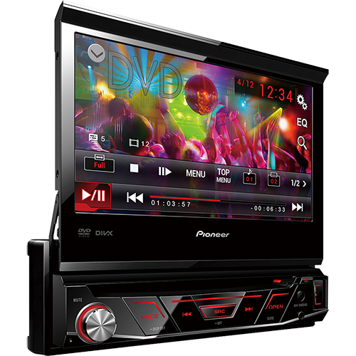 Tamanhos, Medidas e Dimensões do produto DVD Player Automotivo Pioneer AVH-3880DVD com Tela 7'' USB Retrátil Touch Screen