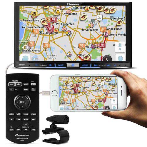 Tamanhos, Medidas e Dimensões do produto DVD Player Automotivo Pioneer AVIC-F80TV 2 Din 7 Pol Bluetooth USB AUX RCA MP3 TV GPS Espelhamento