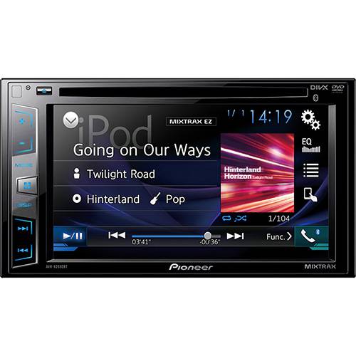 Tamanhos, Medidas e Dimensões do produto DVD Player Automotivo Pioneer Mixtrax AVH-X2880BT Tela 6,2'' com Bluetooth USB Entrada RCA