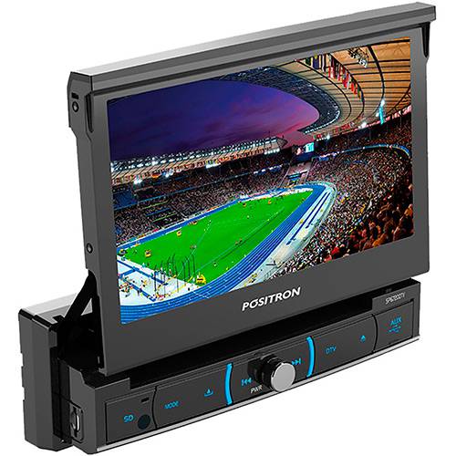 Tamanhos, Medidas e Dimensões do produto DVD Player Automotivo Pósitron SP6720 7" TV Digital USB Entrada Cartão SD Bluetooth Touch Retrátil