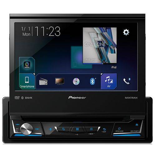 Tamanhos, Medidas e Dimensões do produto DVD Player Pioneer 7" 1 Din Retrátil com Tv Digital Wazze Bluetooth Apple CarPlay Spotify